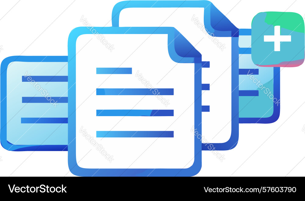 Add new documents icon design generative ai vector image