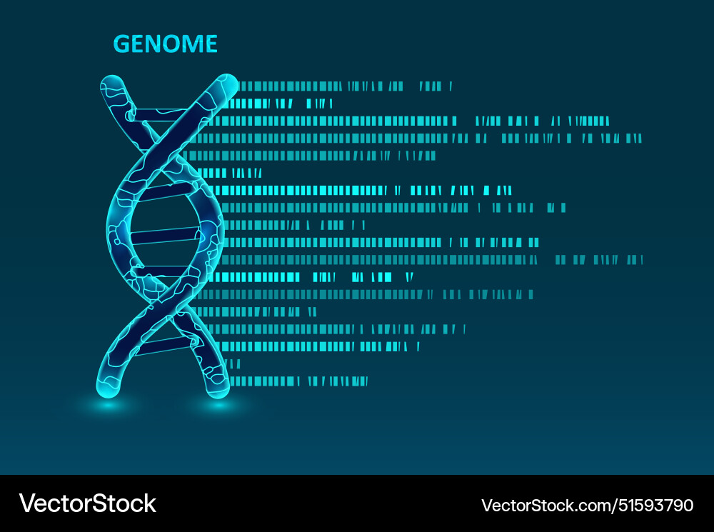 Big genomic data visualization Big genomic data visualization vector image