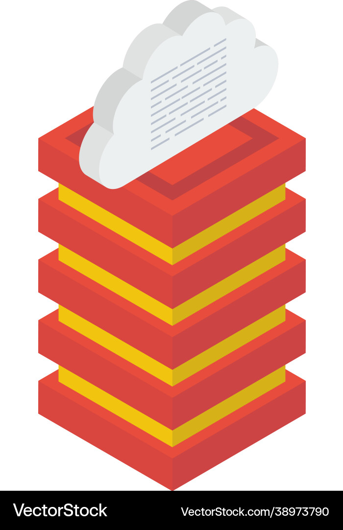 Cloud data server Vector Image