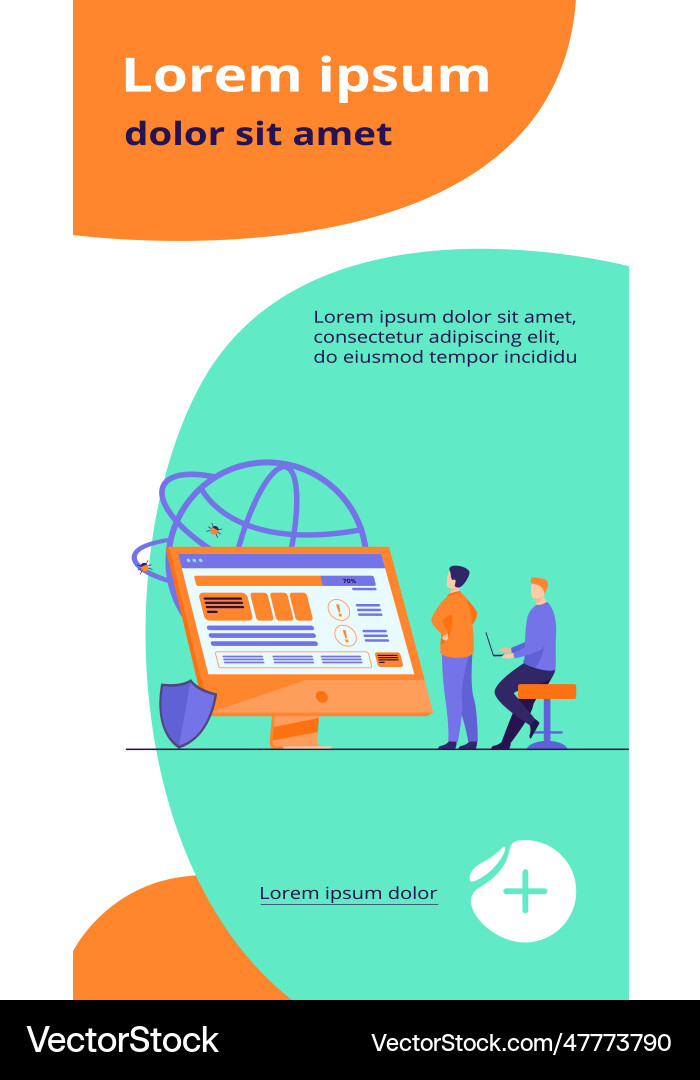 Developers testing software Developers testing software vector image