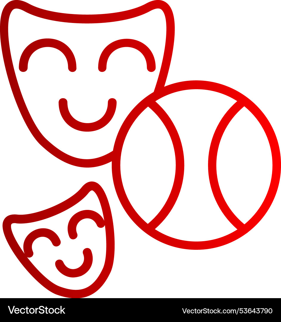 Extracurricular line gradient icon Vector Image