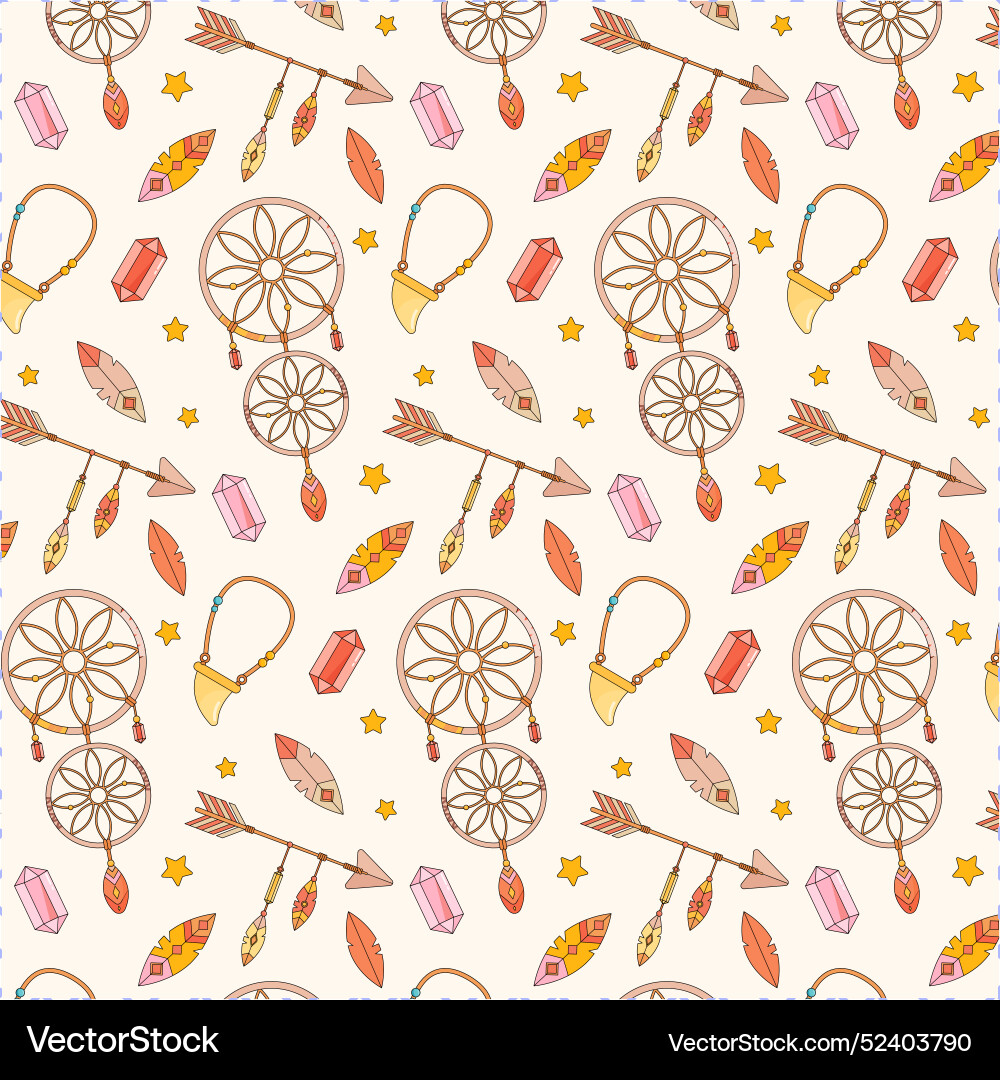 Flat boho pattern Vector Image