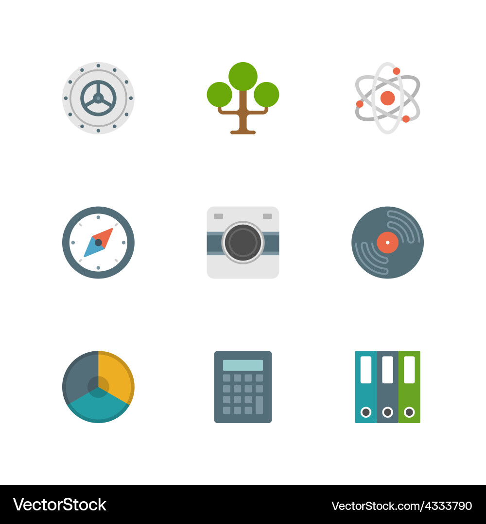 Flat design icons symbols for website vector image