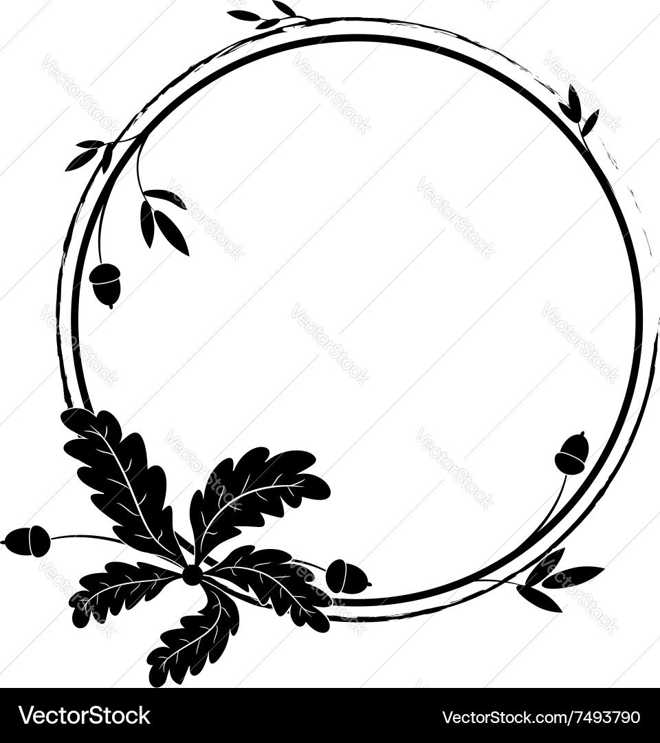 Frame with oak Royalty Free Vector Image - VectorStock
