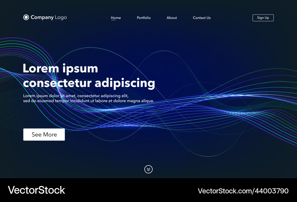 Landing page abstract background website template Landing page abstract background website template vector image