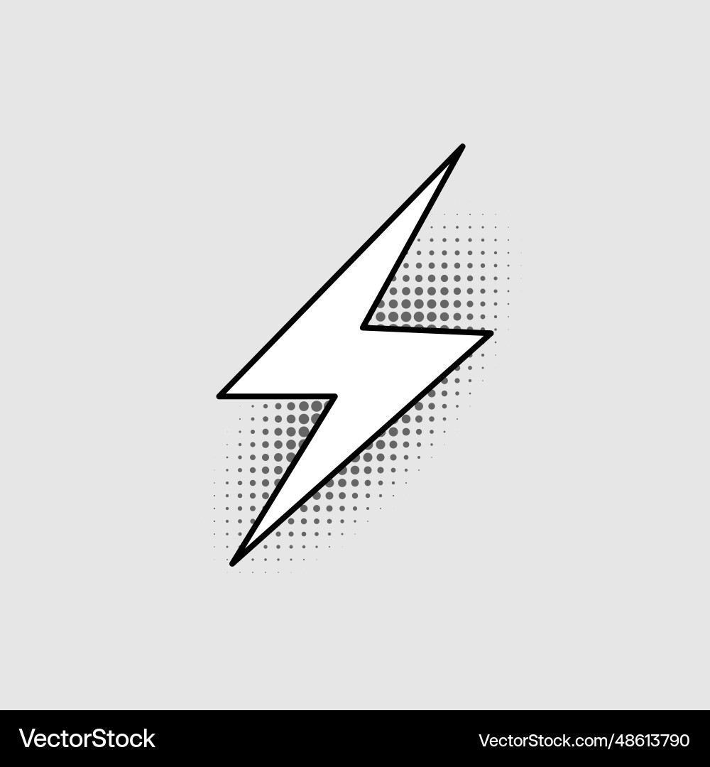 Lightning sign isolated on gray background Lightning sign isolated on gray background vector image