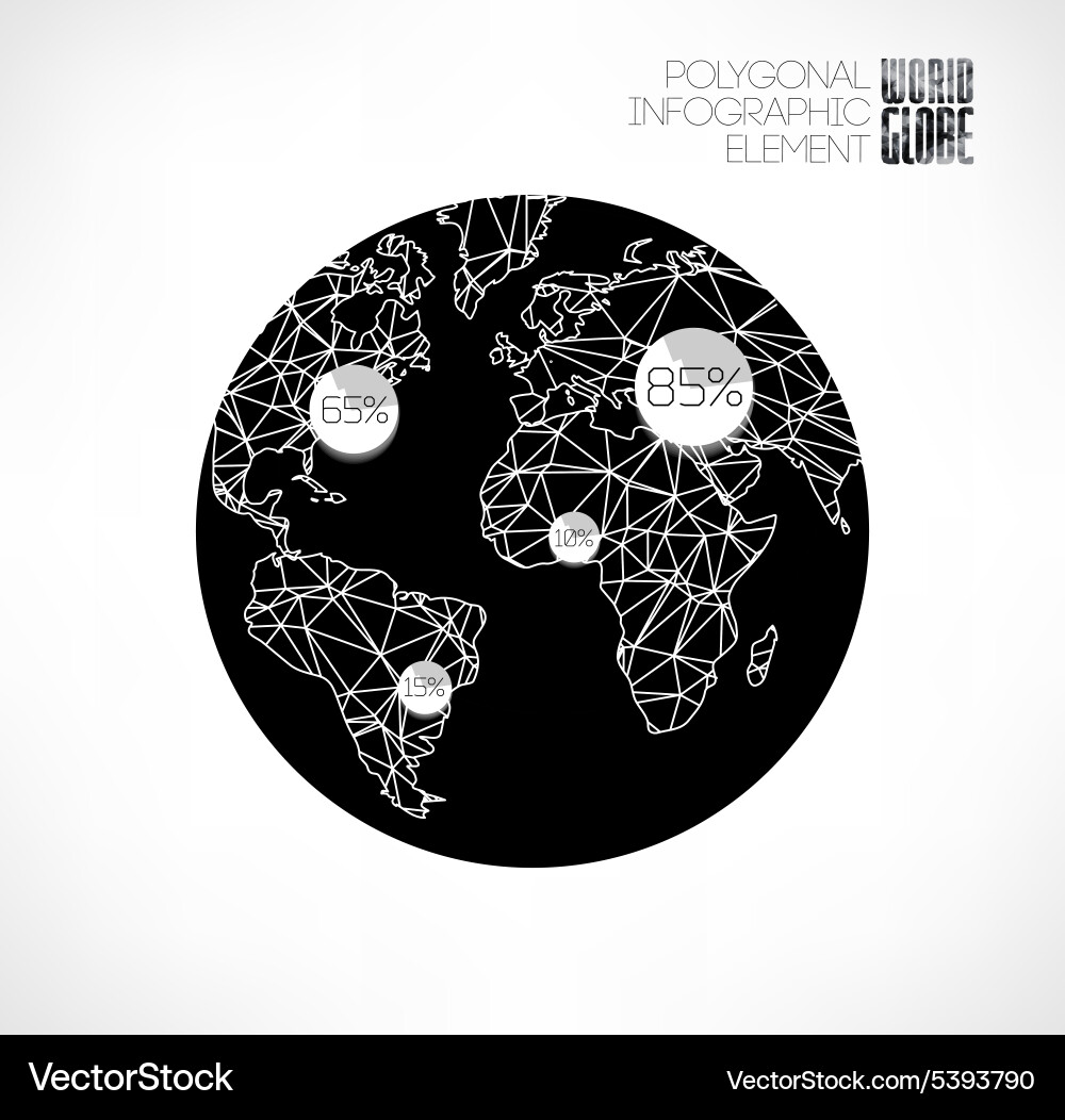 Modern elements of info graphics world map vector image