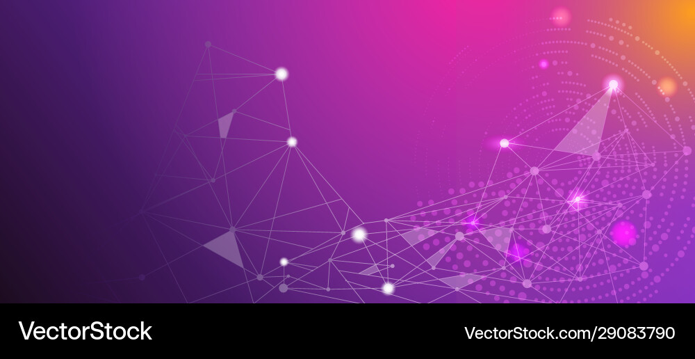 Polygonal science background with connecting dots Polygonal science background with connecting dots vector image