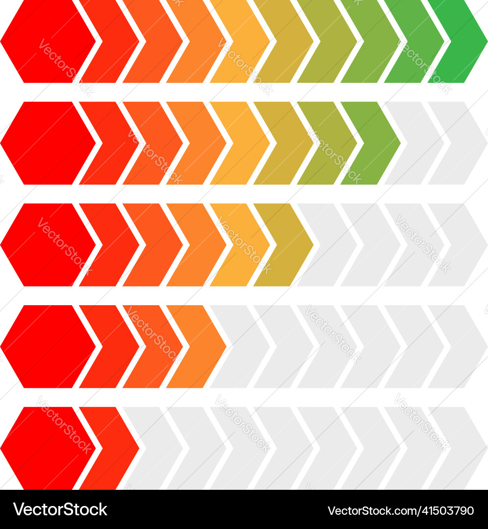 Progress bar steps phases level indicator vector image