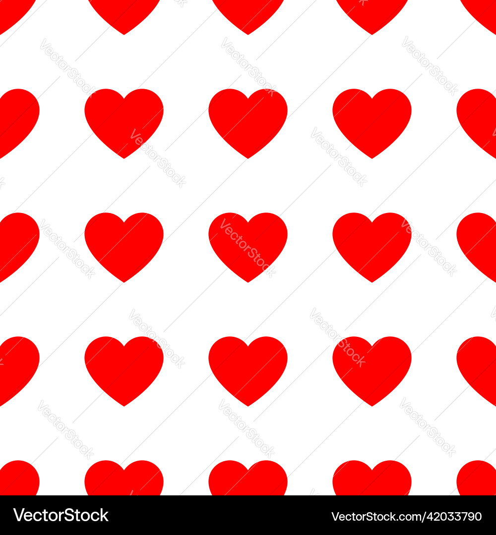 Seamless repeatable heart shape icon pattern Seamless repeatable heart shape icon pattern Vector Image