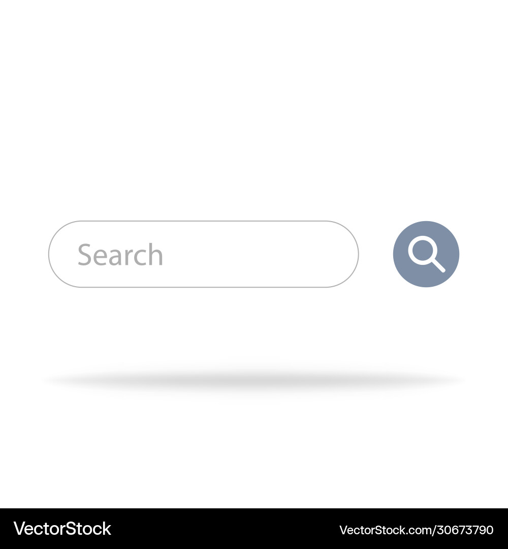 Search field in browser web design icon Search field in browser web design icon vector image