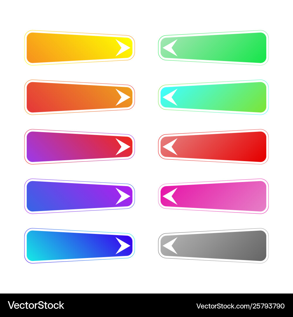 Set game options buttons vector image
