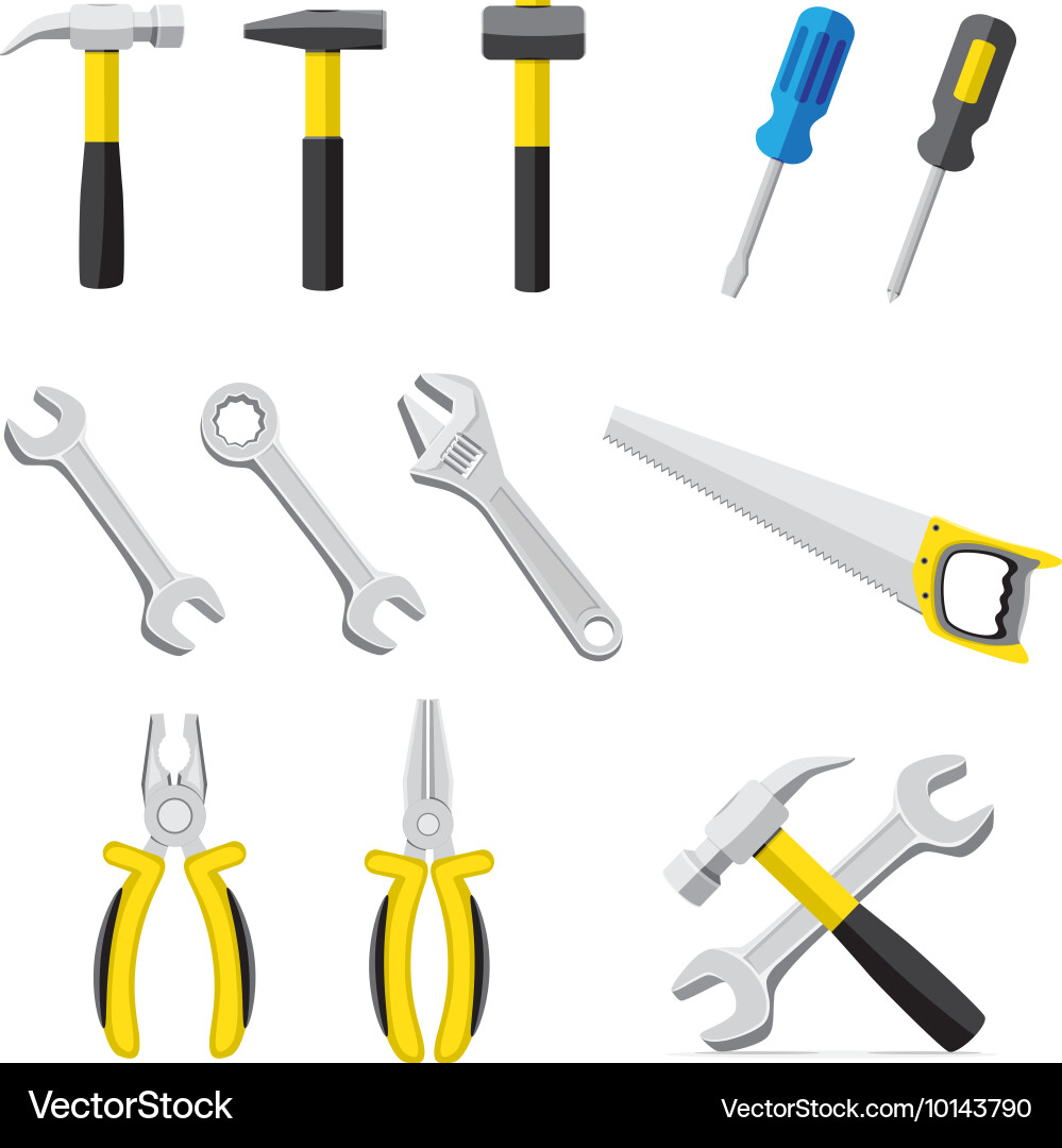 Set of different tools vector image