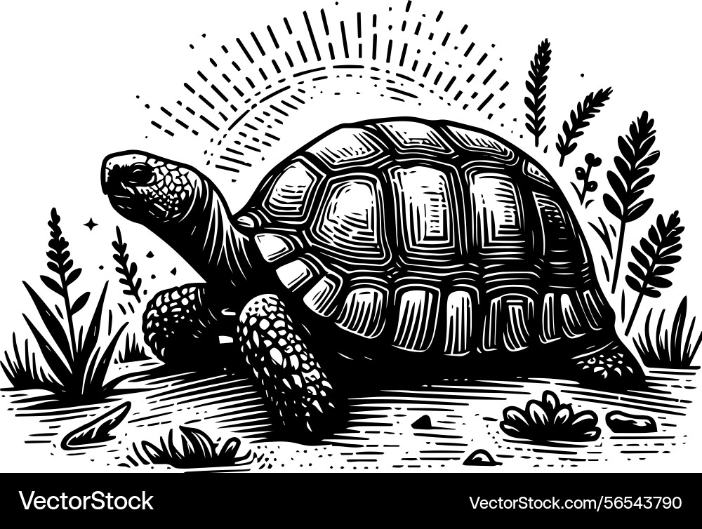 Simple gopher tortoise side view icon vintage Simple gopher tortoise side view icon vintage vector image
