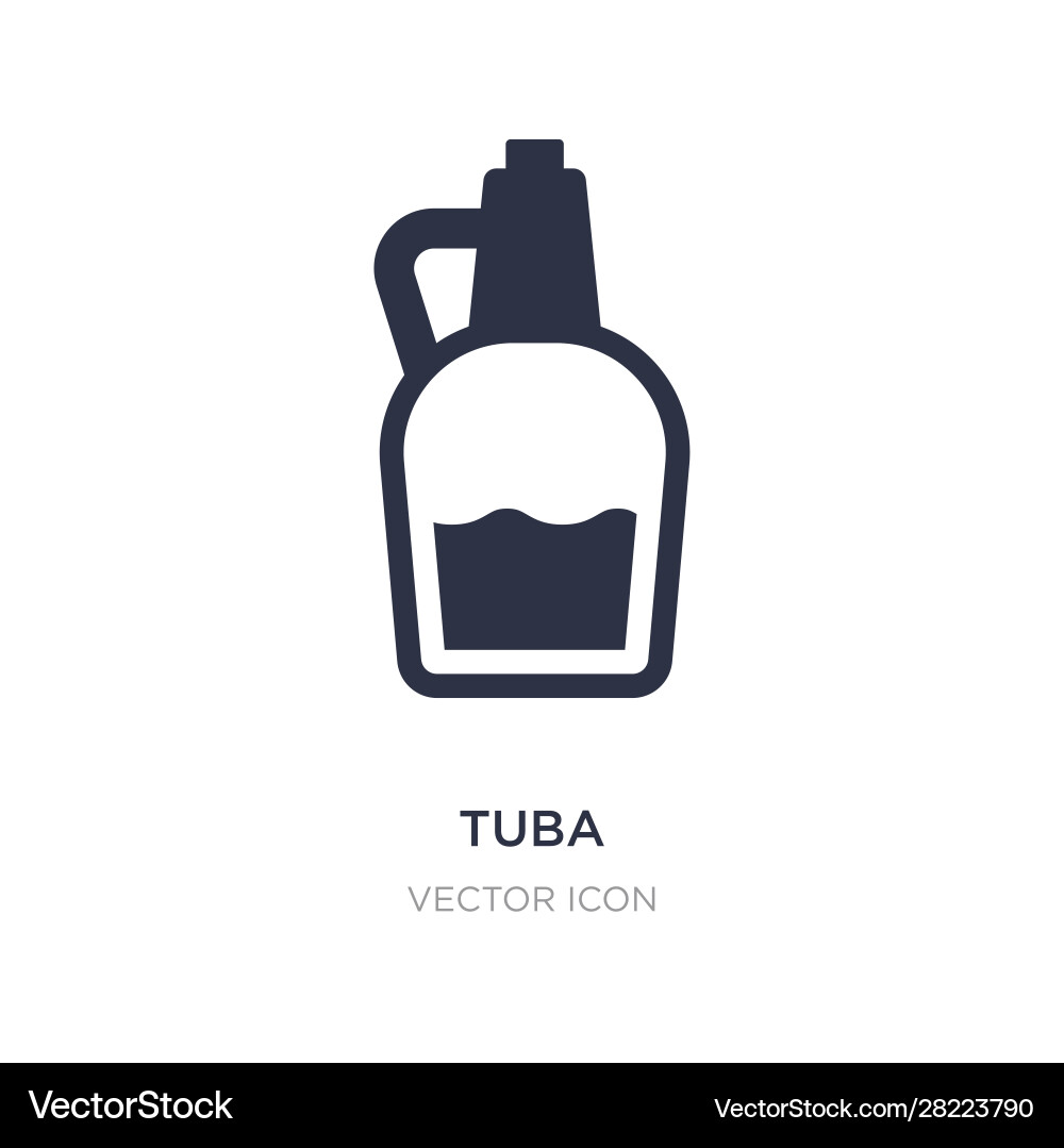 Tuba icon on white background simple element from Vector Image