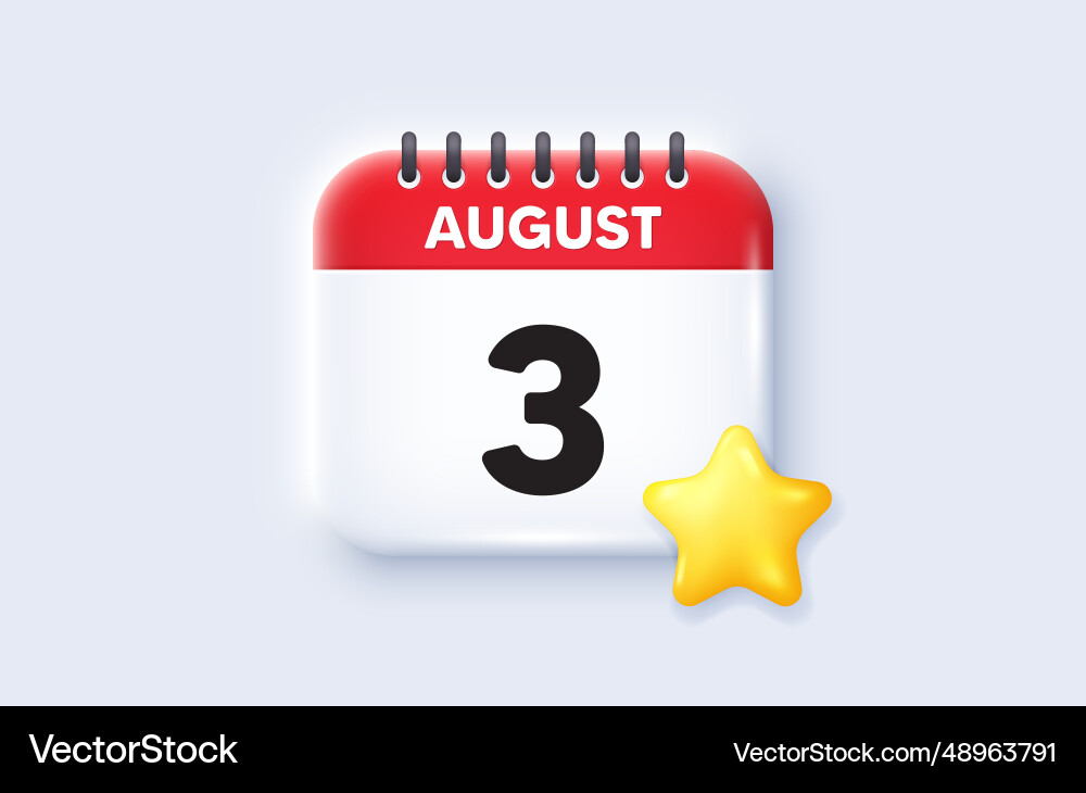 3rd day of the month icon event schedule date Vector Image