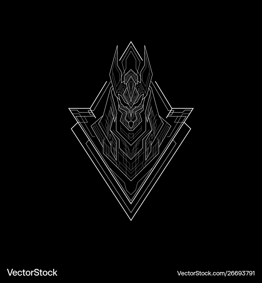 Anubis Geometry Symbol Vector Image