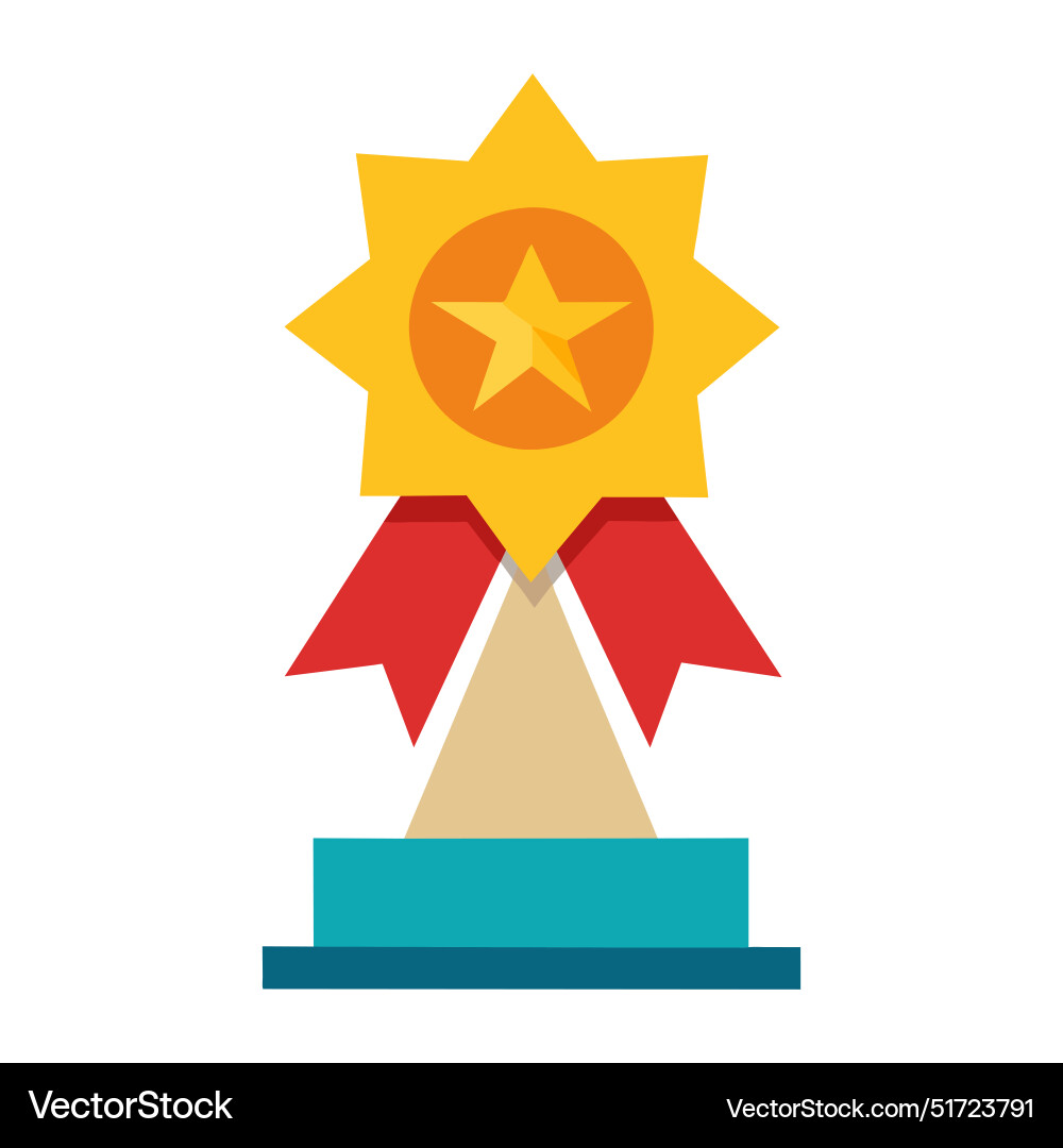 Artwork awards flat on white background Artwork awards flat on white background vector image