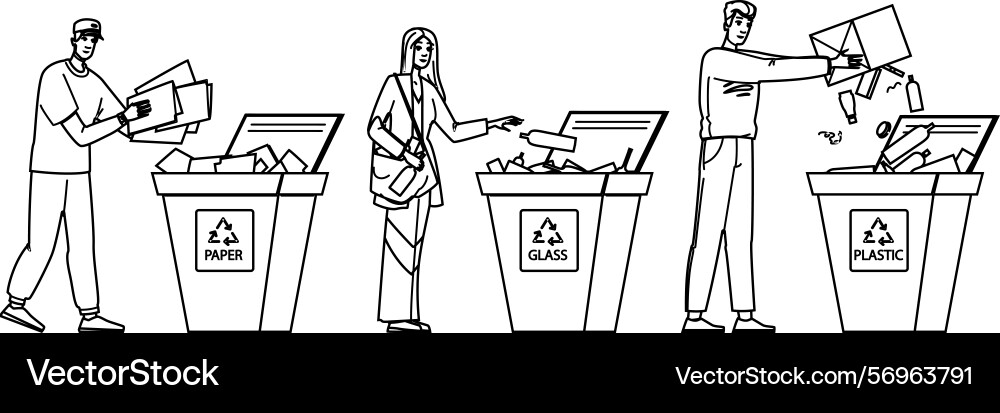 Composting sorting trash Composting sorting trash vector image