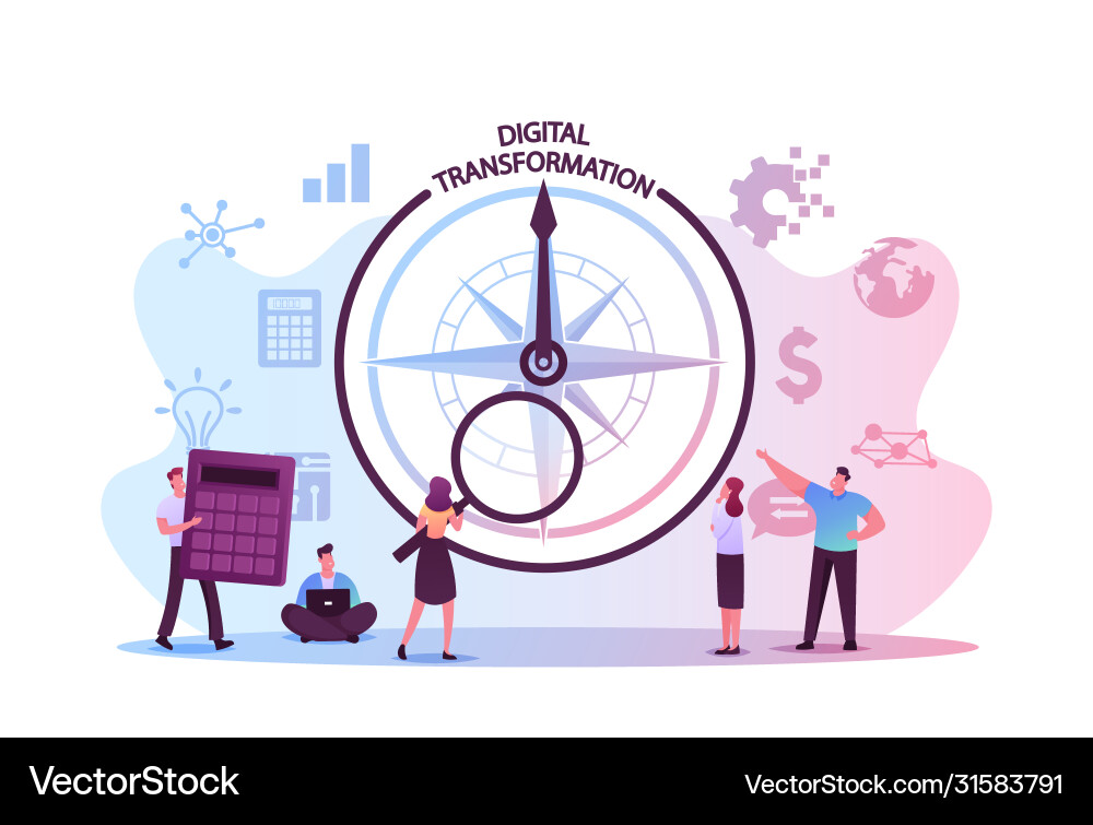 Data analysis and digitization concept digital Data analysis and digitization concept digital vector image