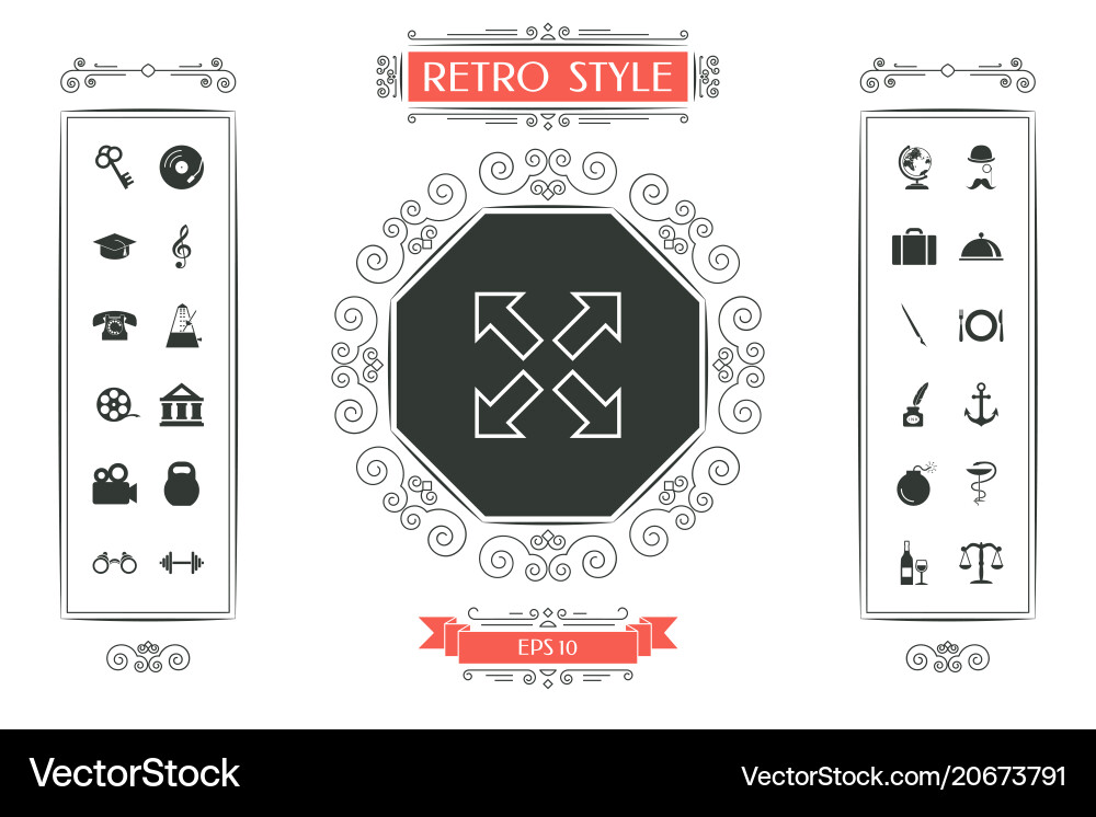 Extend resize line icon Extend resize line icon vector image
