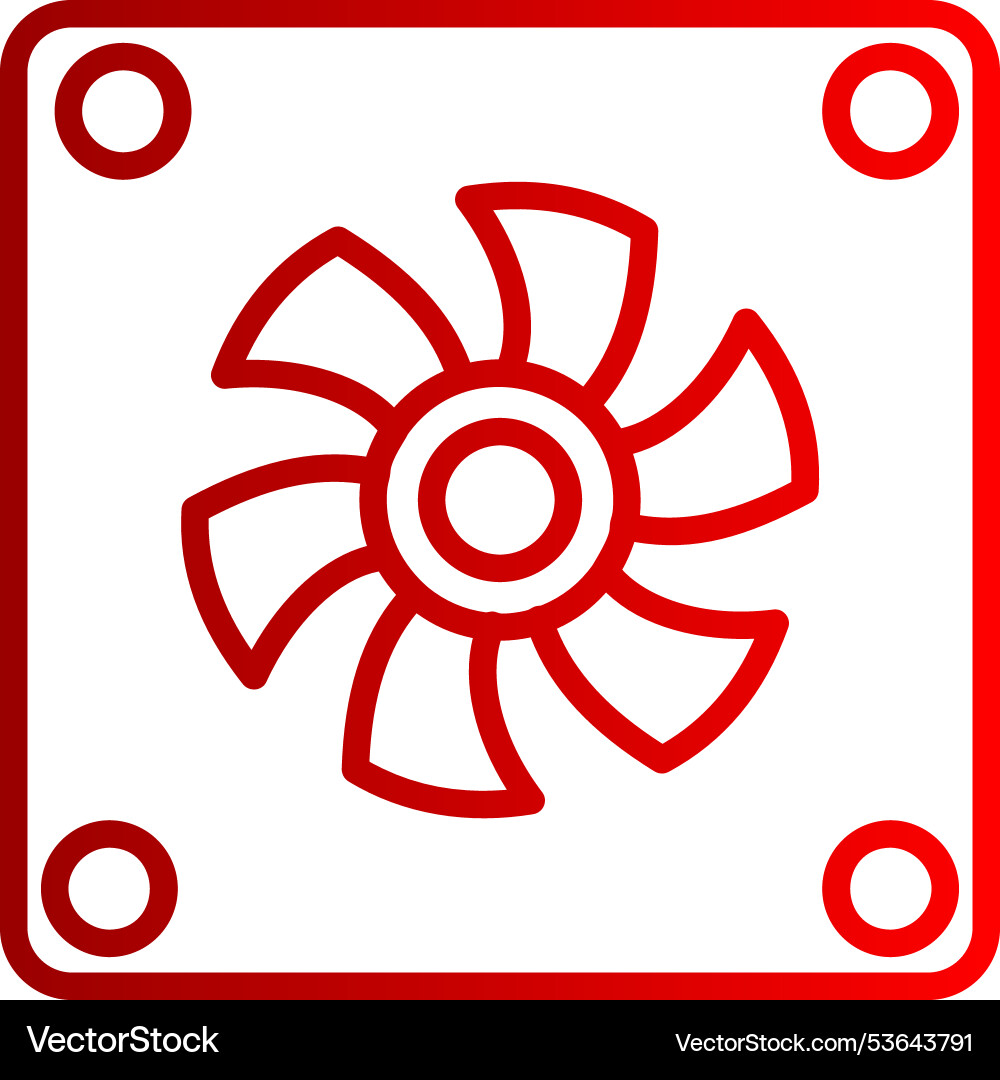 Fan line gradient icon Vector Image
