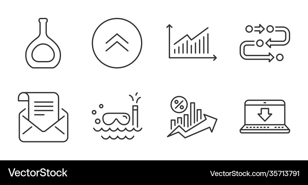 Graph internet downloading and mail newsletter Graph internet downloading and mail newsletter vector image