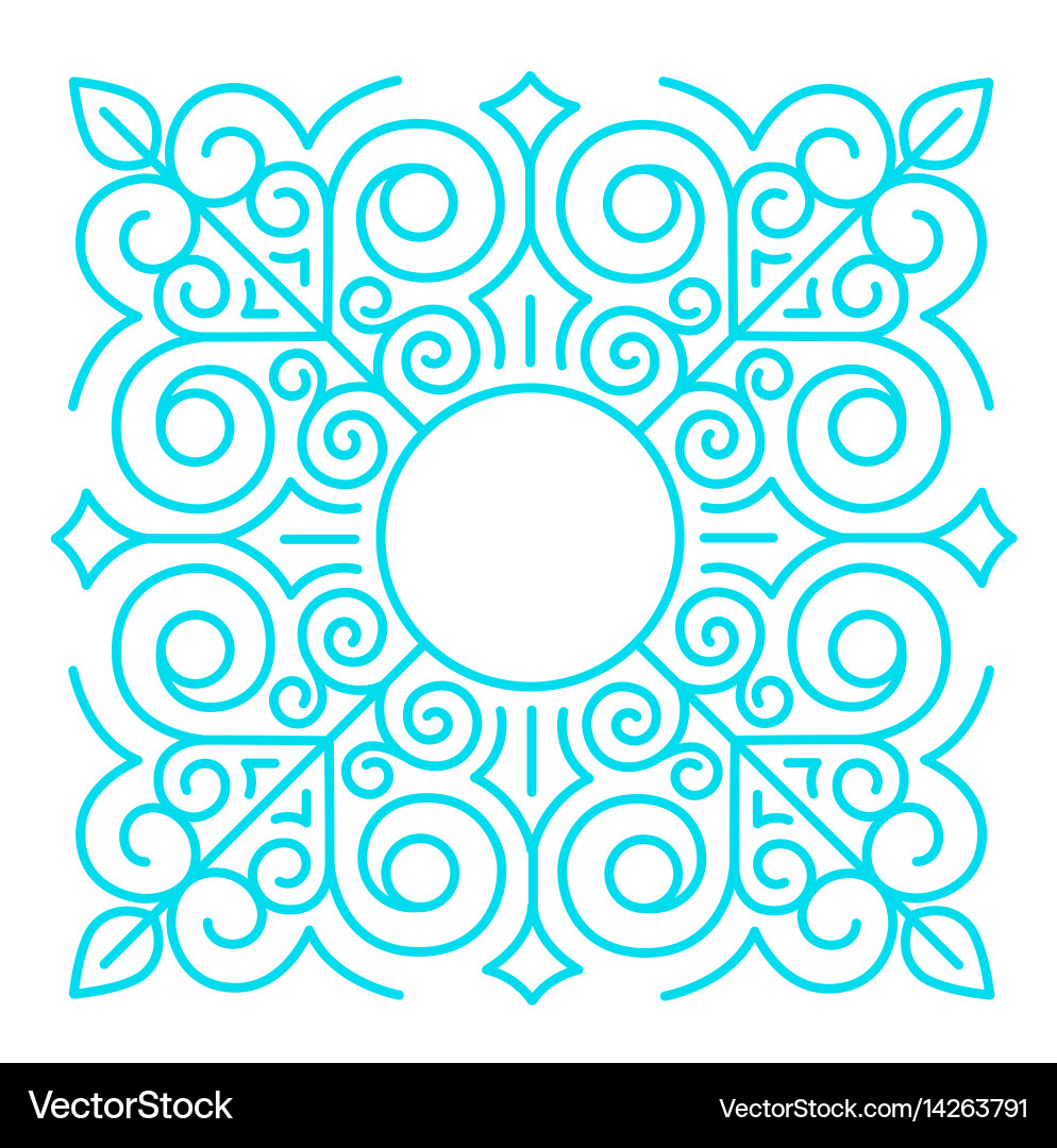Linear frames design template vector image