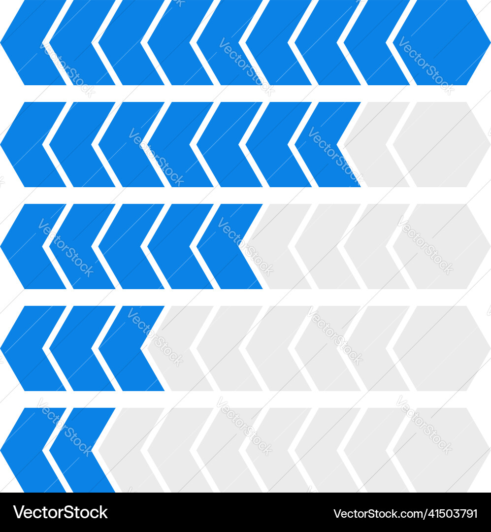Progress bar steps phases level indicator vector image
