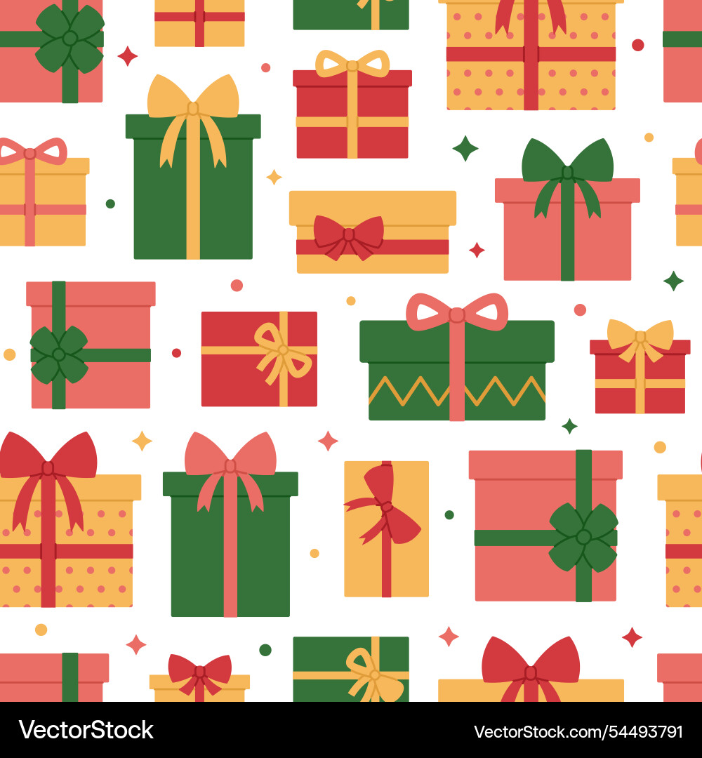 Seamless pattern with colorful gift boxes Seamless pattern with colorful gift boxes vector image