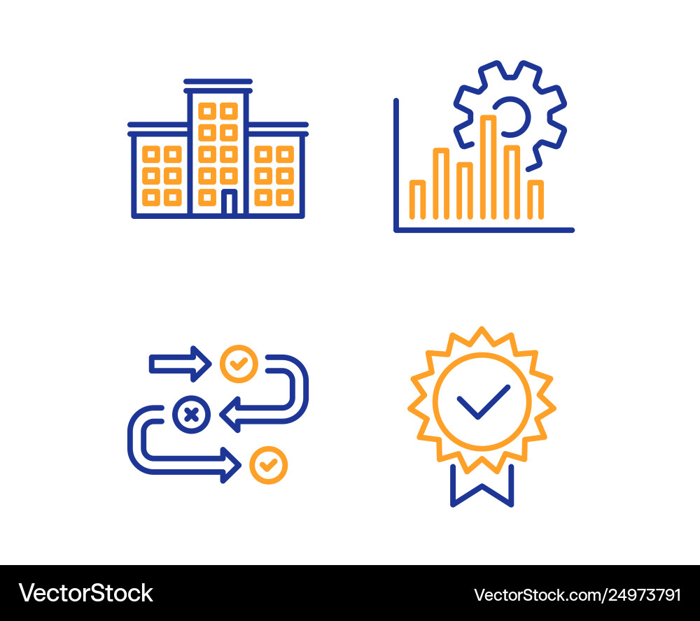 Seo graph company and survey progress icons set Seo graph company and survey progress icons set Vector Image