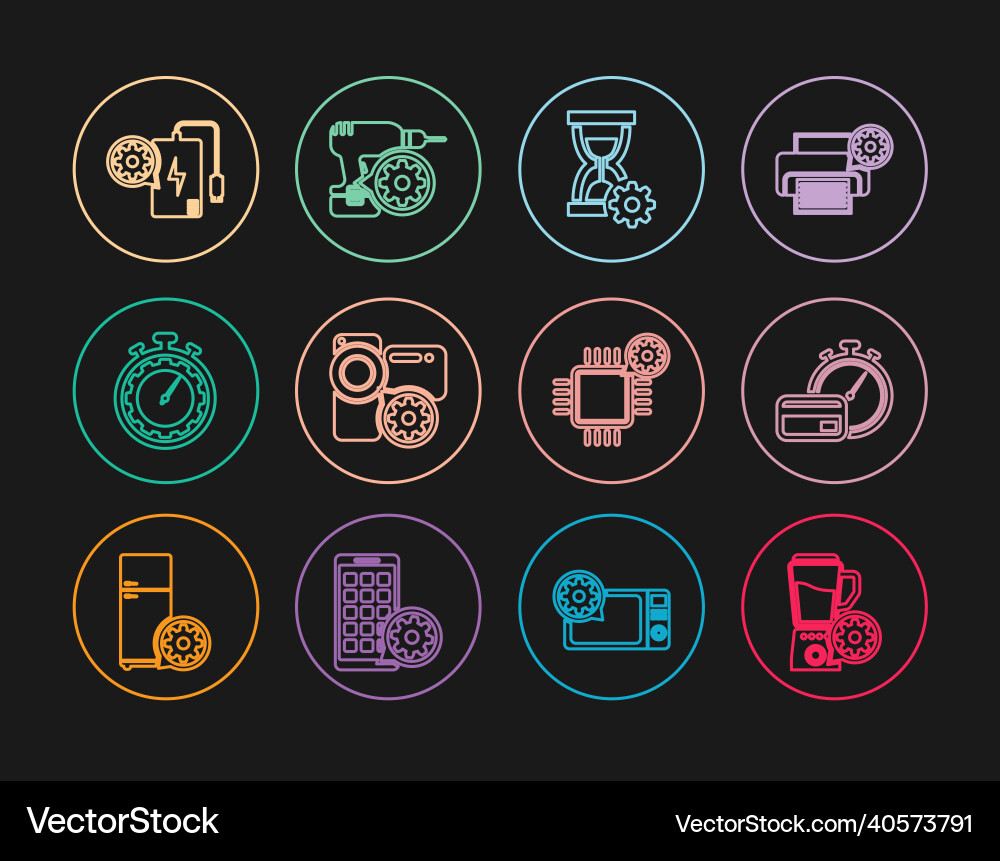 Set line blender with bowl setting fast payments Set line blender with bowl setting fast payments vector image