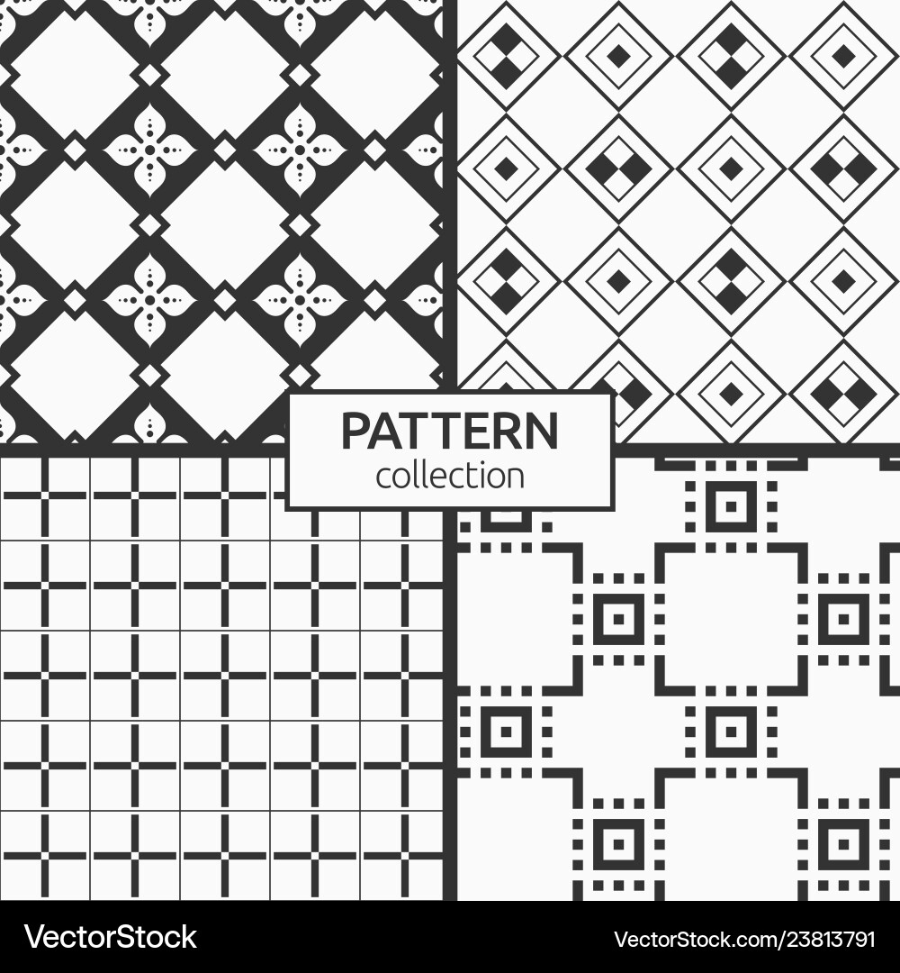 Set of four seamless patterns Set of four seamless patterns Vector Image