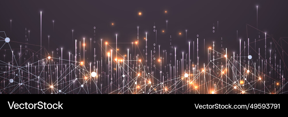 Technology background big data concept binary Technology background big data concept binary vector image