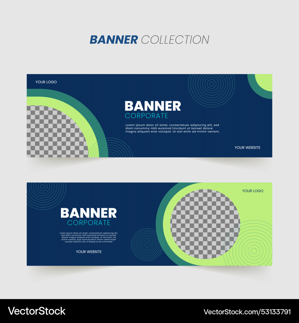 Template modern design for banner header Vector Image