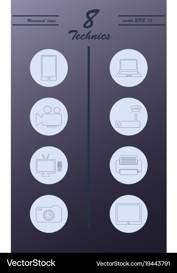 Unique thin line icons set of computer hardware vector image