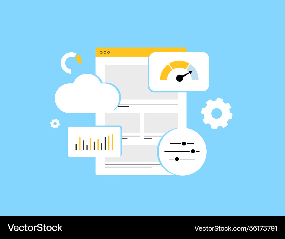 Ux optimization improves website usability Ux optimization improves website usability vector image