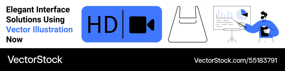 Visualizing hd media data analysis Vector Image