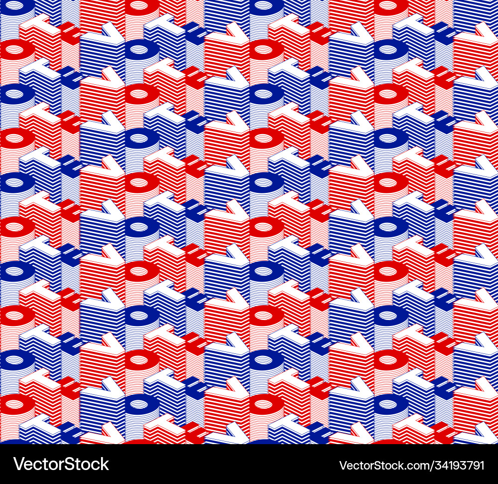 Vote seamless pattern text vector image