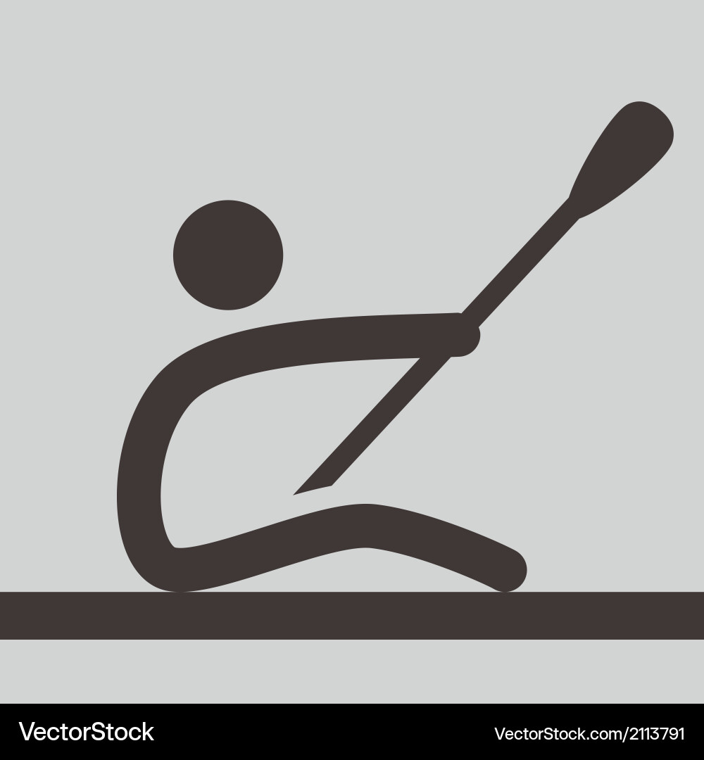 Water Sports Icon - Rowing Vector Image