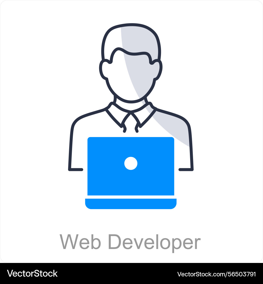 Web developer icon concept Vector Image