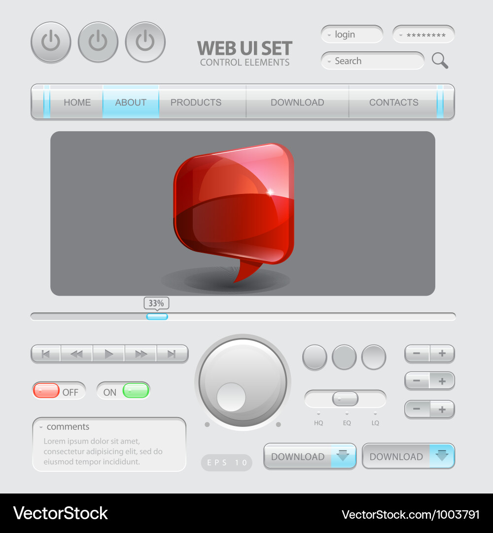 Web Ui Elemente vektorbild