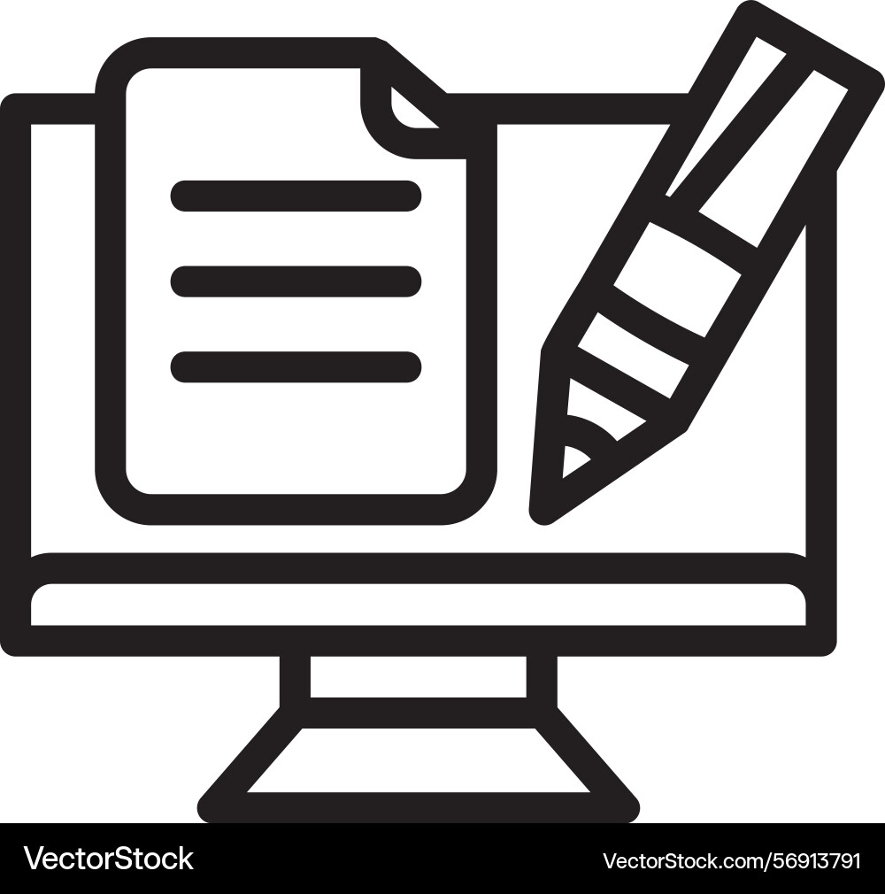 Writing linear style icon design vector image
