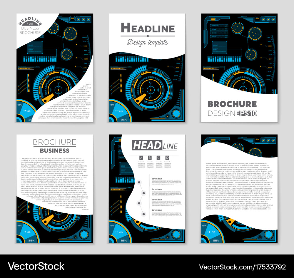 Abstract layout background set for art vector image