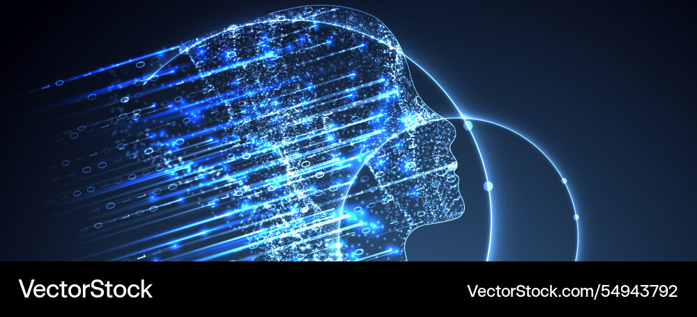 Artificial intelligence technical background Artificial intelligence technical background vector image