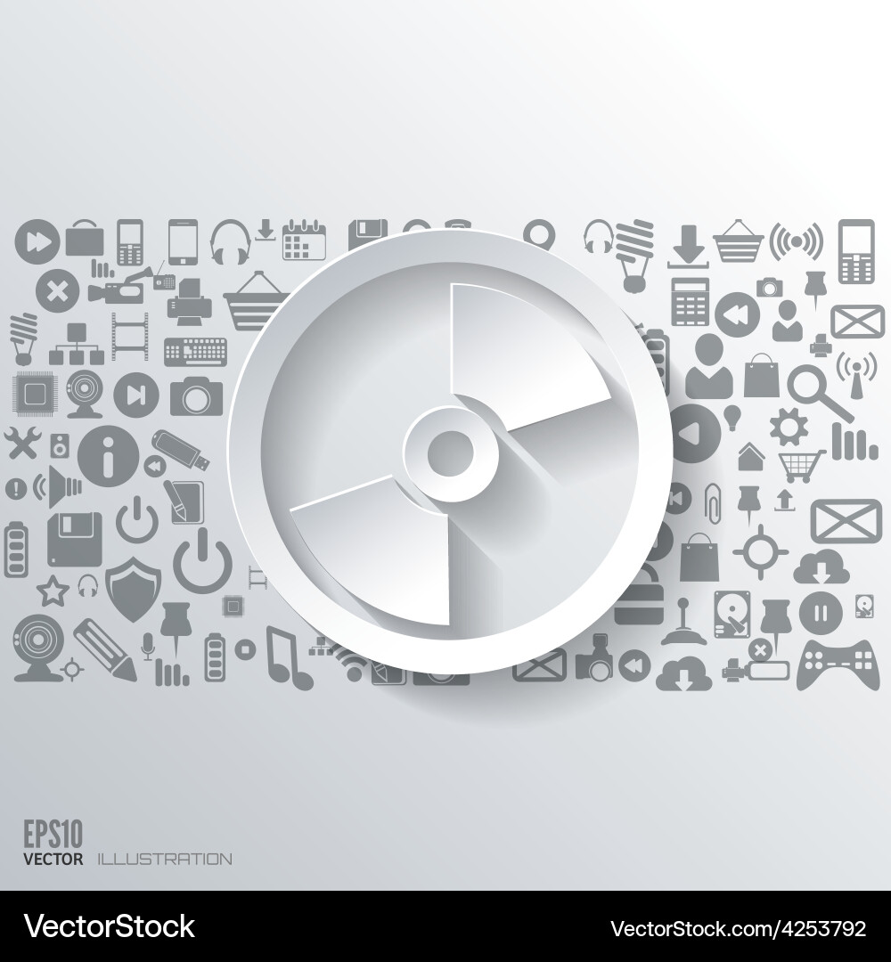 Cloud computing background with web icons social Vector Image