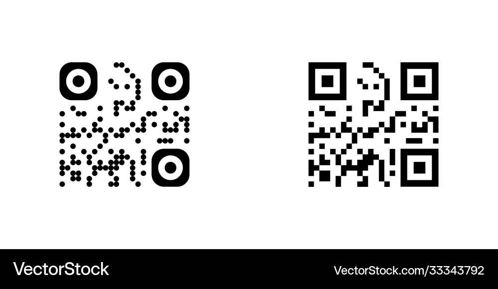 Code qr icon bar isolated on white Code qr icon bar isolated on white vector image