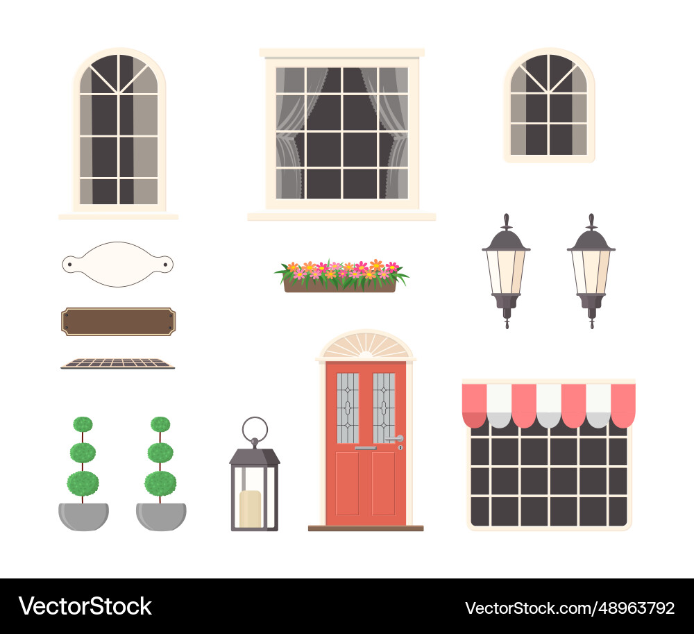 Create your own home constructor of house Create your own home constructor of house Vector Image