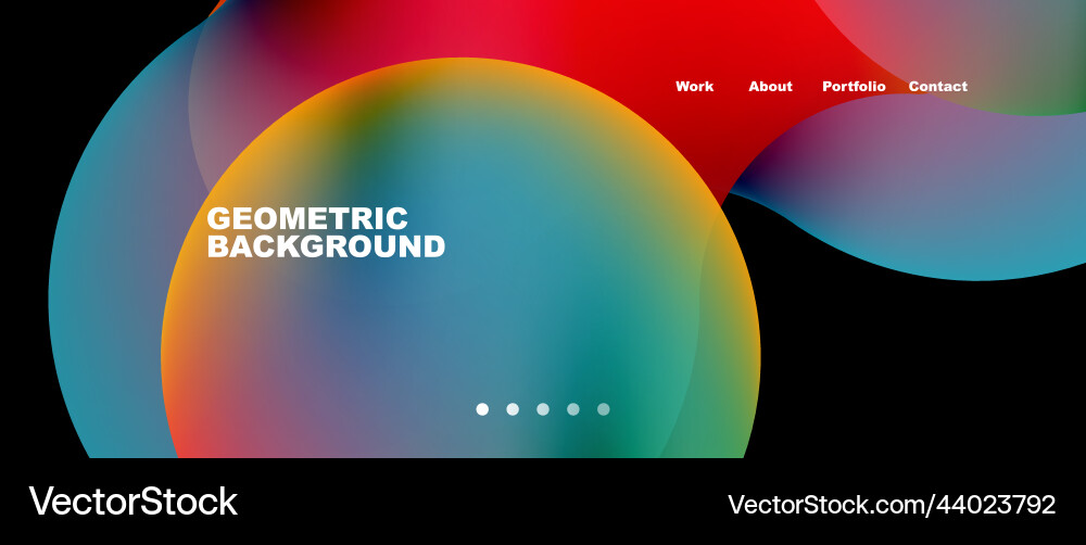 Flowing gradient colors and round elements Flowing gradient colors and round elements vector image