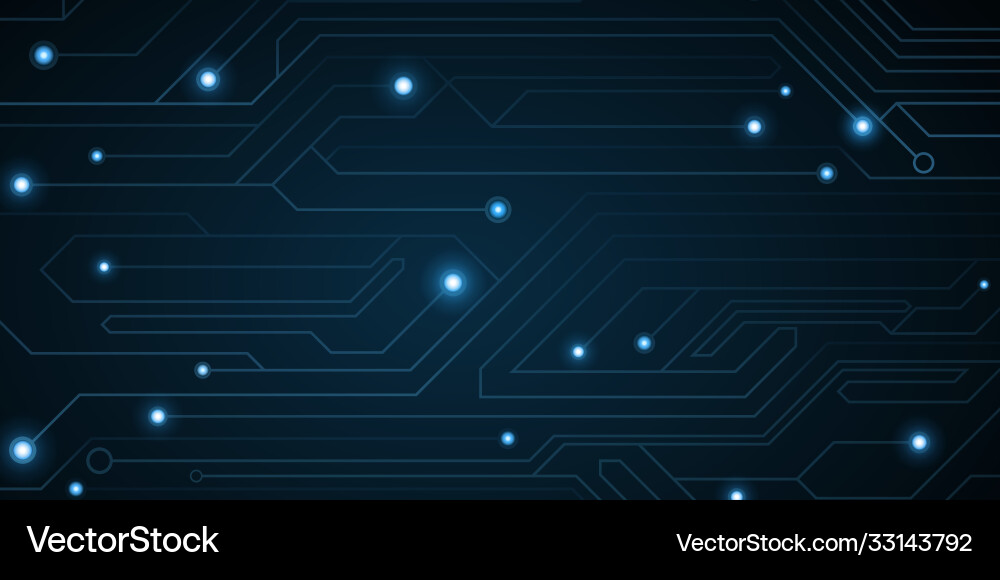 Futuristic computer circuit background high tech Vector Image